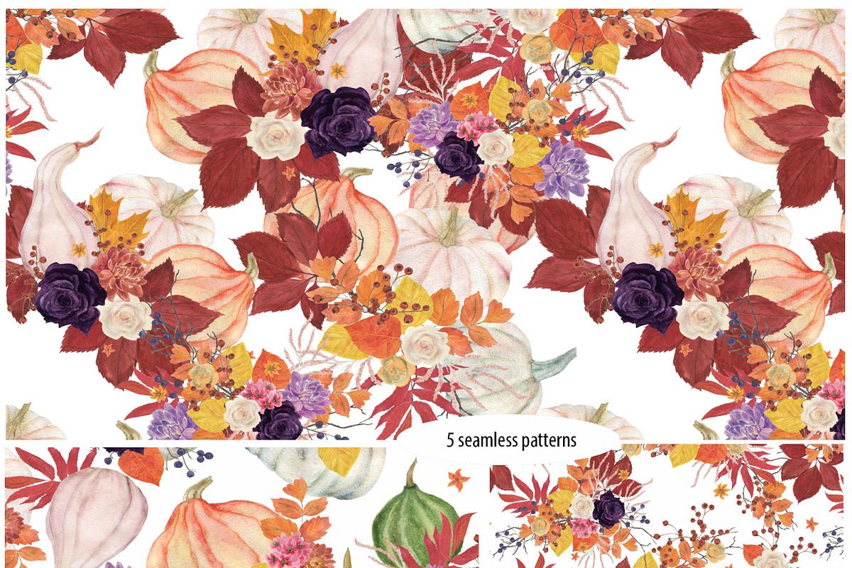 Pumpkins - watercolor collection, an Object Graphic by ramika (Photo 4 of 4)