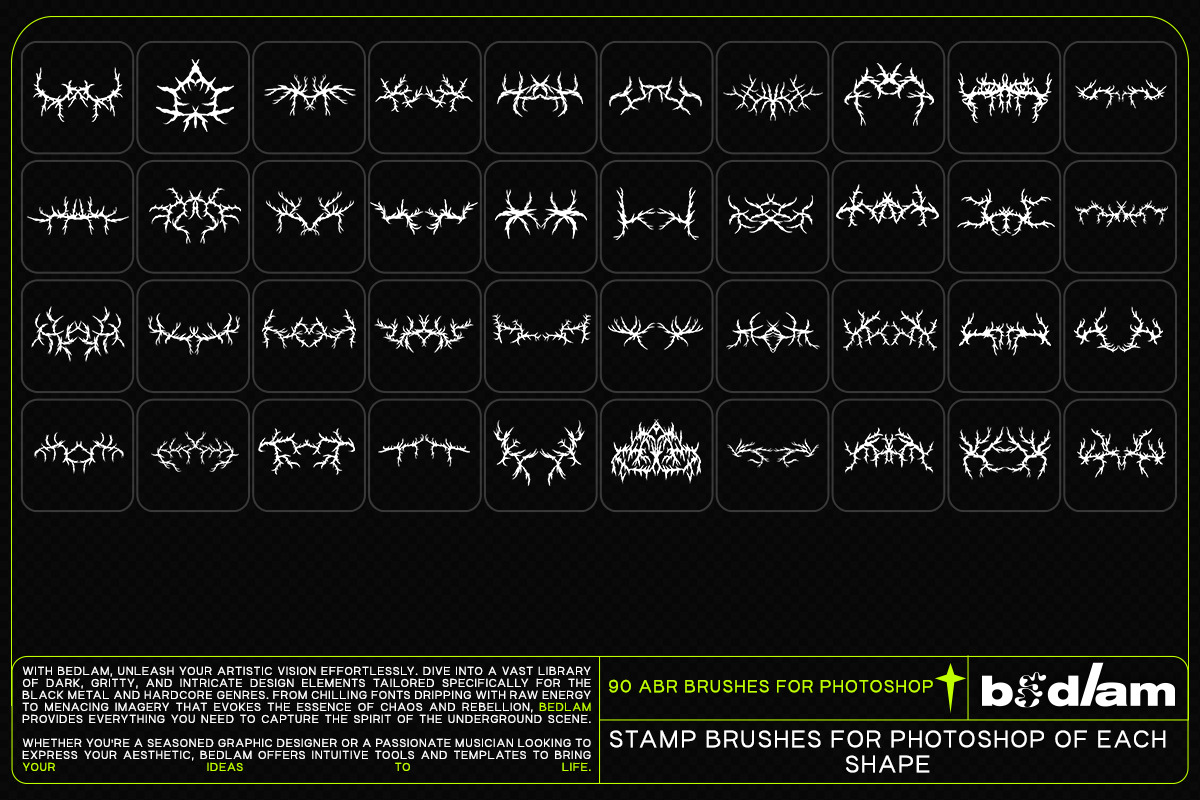 Bedlam - Vector Shapes, Brushes, PNG, a Graphic by saintricchi (Photo 7 of 8)