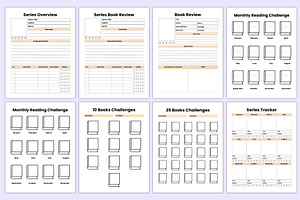 2025 Reading Planner Canva Kdp