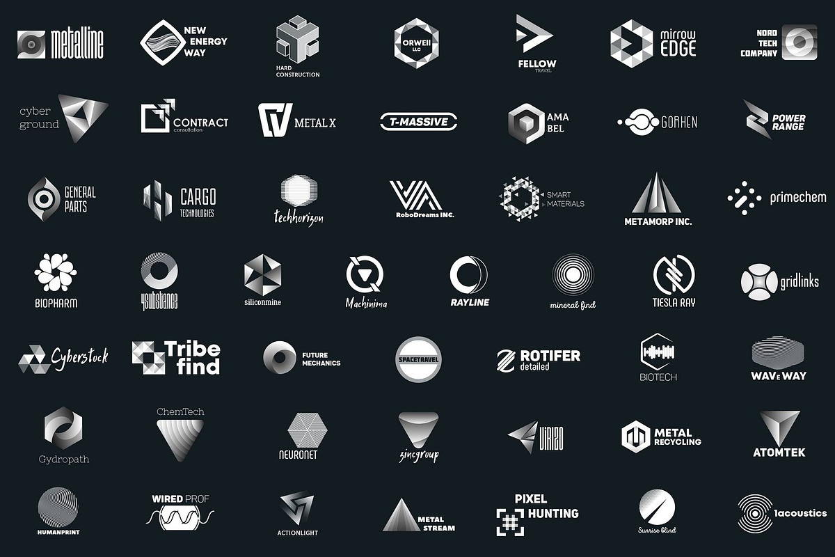 Tech & abstract logopack, a Branding & Logo Template by airunreal (Photo 2 of 8)