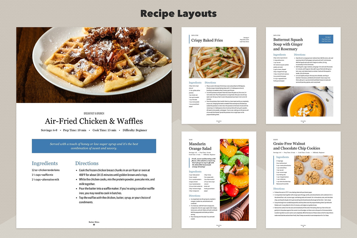 Canva Digital Cookbook Template, a Brochure Template by Dandymark (Photo 8 of 12)