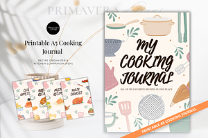 Printable Planner - Recipe Book, a Stationery Template by Primavera Studio Design