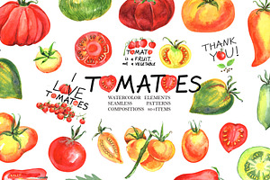 Watercolor TOMATOE