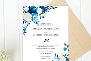 Navy Wedding Invitation Template SET, an Invitation Template by DreamsClipArt (Thumbnail 3 of 3)