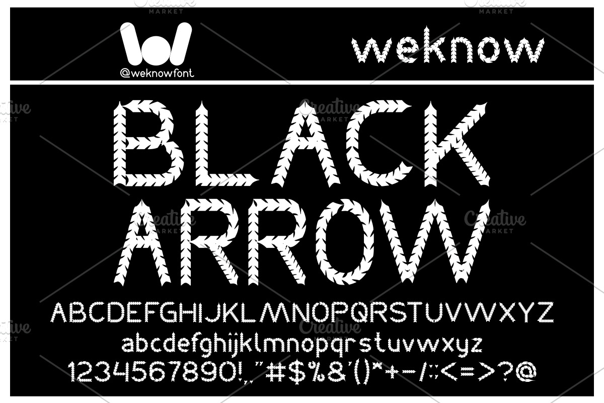 Black arrow font, a Font by weknow (Photo 1 of 5)