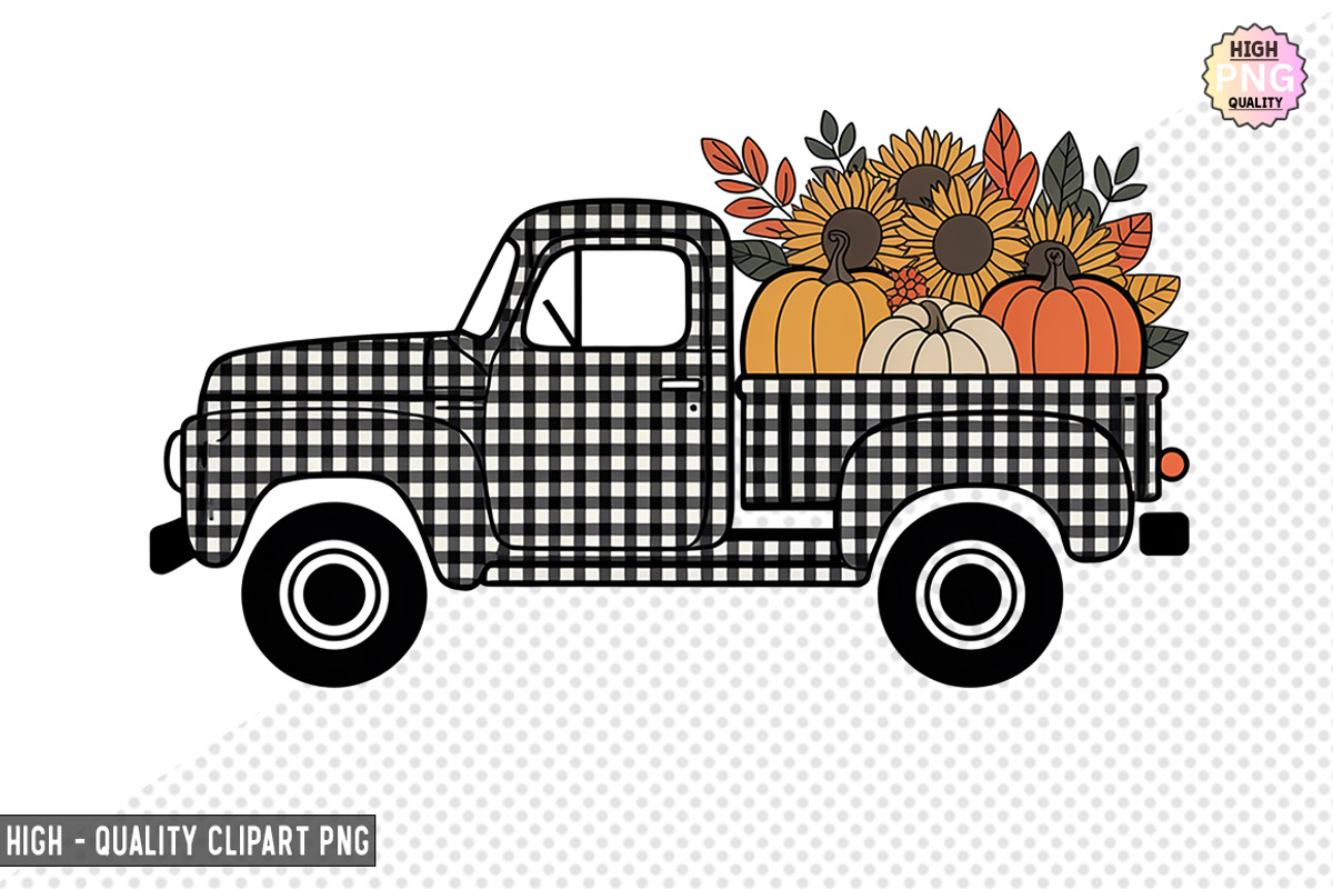 Truck With Pumpkin Clipart Bundle, a Graphic by crative8112 (Photo 5 of 8)