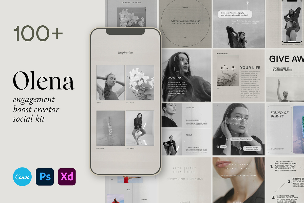 Olena - Social Kit Templates, a Social Media Template by Sparrow & Snow (Photo 1 of 14)