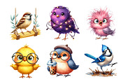Watercolor Funny Bird Clipart, an Illustration by Daily.Designs (Thumbnail 3 of 4)