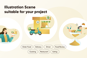 Food & Meal Delivery Illustrations