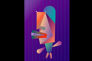 Character with wild colors
