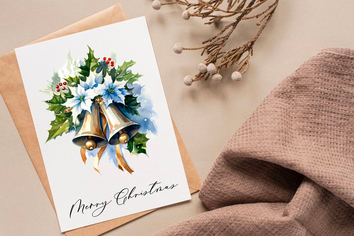 Jingle bells , Christmas  clipart., a Decorative Illustration by Hello My Print (Photo 8 of 9)