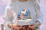 Vintage Embroidery Christmas Clipart, an Illustration by designcity5 (Thumbnail 5 of 5)