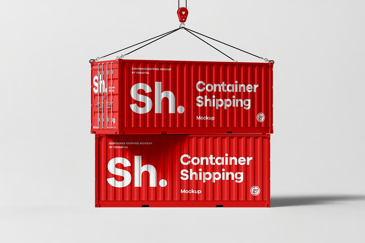 Shipping Container Mock-up, a Cups & Container Mockup by zippypixelstudio (Photo 4 of 12)