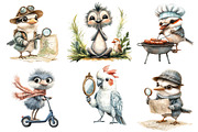 Funny Australian Bird Clipart, an Illustration by Watercolor design (Thumbnail 4 of 5)
