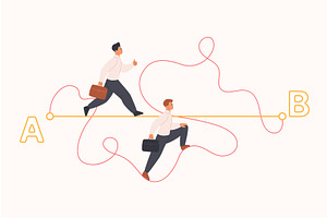 Easy way solve complex problem, a Person Illustration by Lemberg Vector