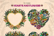 Hearts and Flowers Boho Vintage Set, a Decorative Illustration by Ink Stories (Thumbnail 7 of 24)