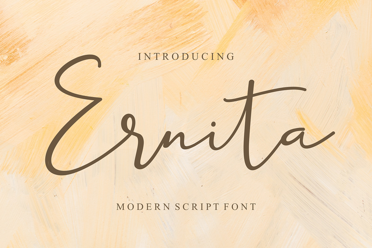 Ernita | Script Font, a Script Font by windestrian (Photo 1 of 7)