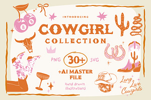 Cowgirl Illustration Collection