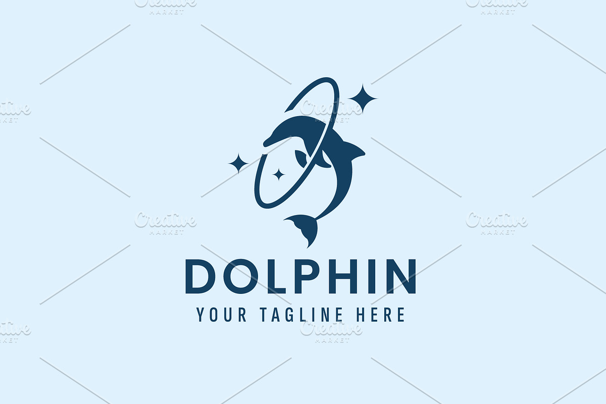 Dolphin logo illustration, a Branding & Logo Template by Dyn Studio