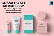 Cosmetic Set Mockups v2 - 8 views, a Packaging Mockup by Illusiongraphic (Thumbnail 1 of 14)