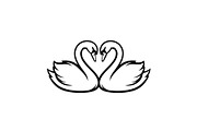 Swan Love Silhouette SVG Bundle, an Illustration by Designs_River (Thumbnail 29 of 31)