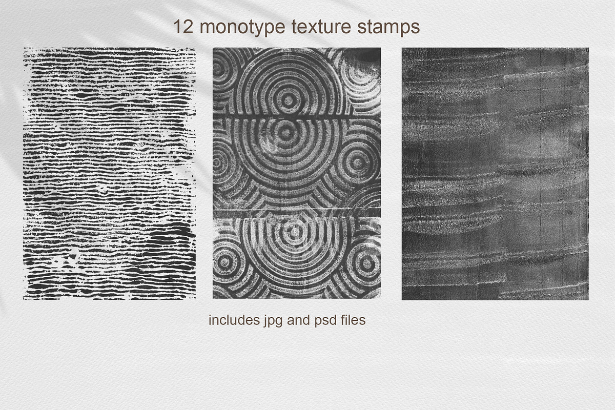 12 Monotype Stamps PS & Procreate, a Brush Add-On by Sweet Fig (Photo 4 of 11)