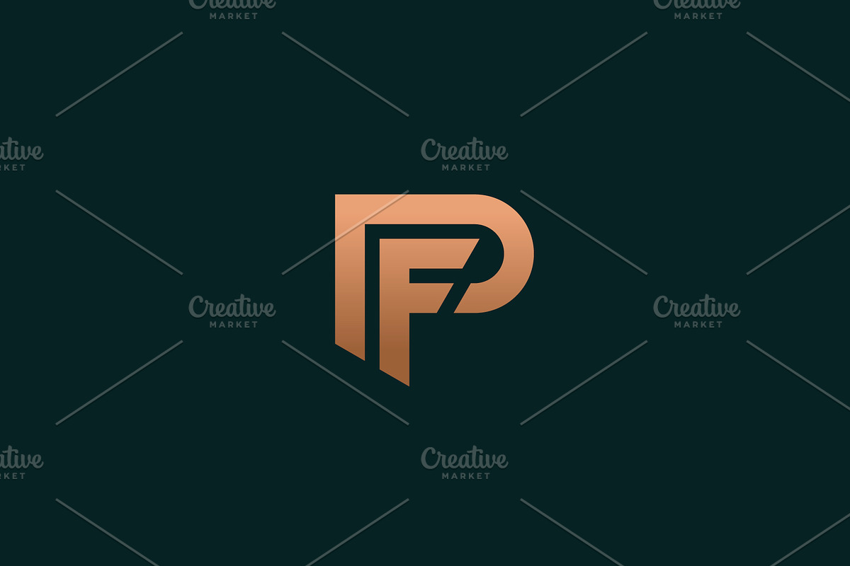 Monogram of two letters PF or FP., a Branding & Logo Template by lettett