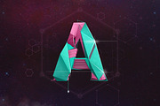 Polygonal Typeface + Vector Elements, a Graphic by Anton Moek (Thumbnail 4 of 10)