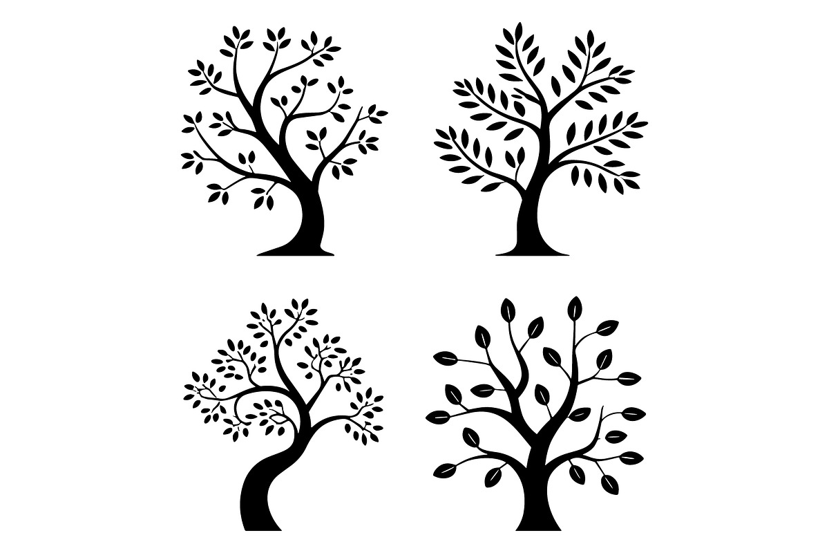 Tree Silhouette Vector Collection, an Illustration by jahid234 (Photo 2 of 7)