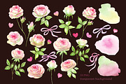 Roses watercolor clipart PNG hearts, an Illustration by Alena Kurian (Thumbnail 3 of 3)
