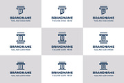 Letter U V W Pillar Logo Set, a Branding & Logo Template by Pray Art Design Studio (Thumbnail 1 of 2)