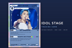 Kpop Idol Trading Card Template, a Social Media Template by DesignerCandies