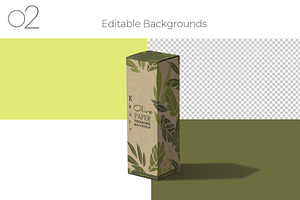 Kraft Paper Tall Box Package Mockup