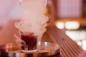Cold smoke liquor alcoholic beverage technique, a Food & Drink Photo by Photo Drive Studio