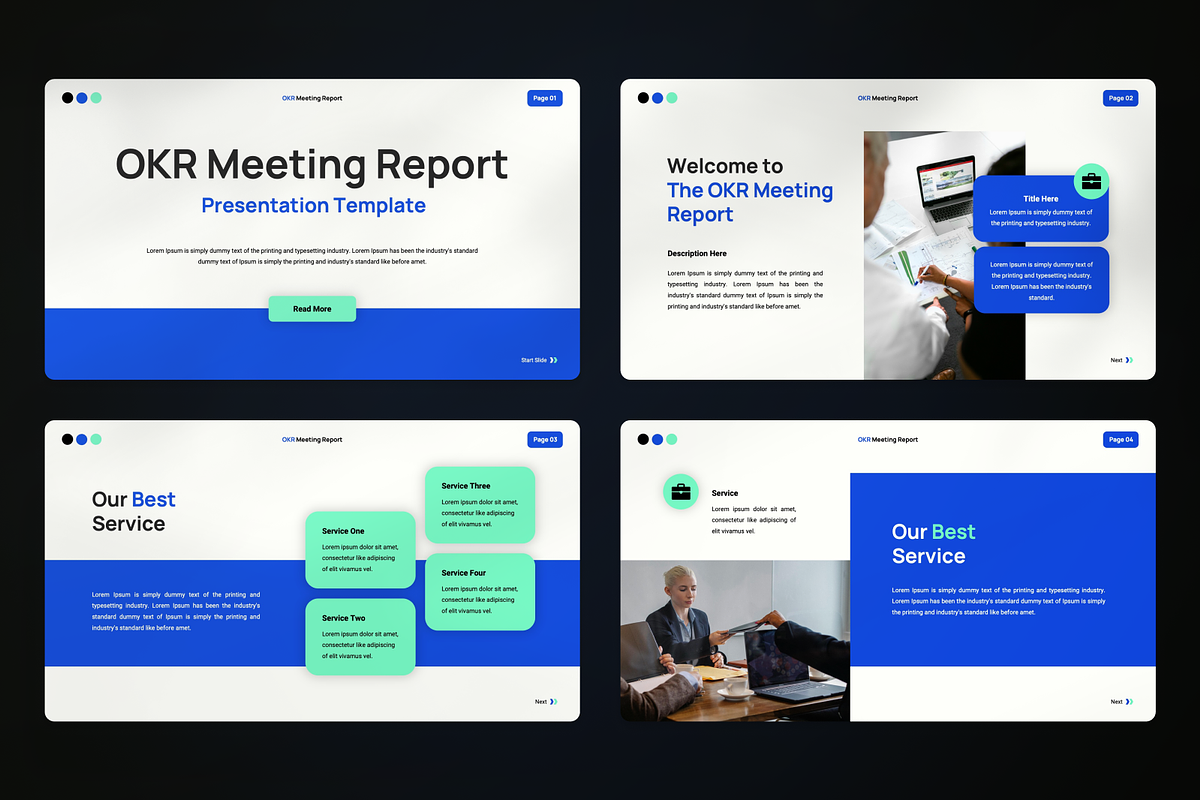 OKR Meeting Report Google Slides, a Presentation Template by SquidPixey (Photo 2 of 7)