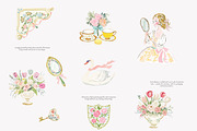 Pastel chateau watercolor clipart, a Decorative Illustration by Patishop Art (Thumbnail 4 of 9)