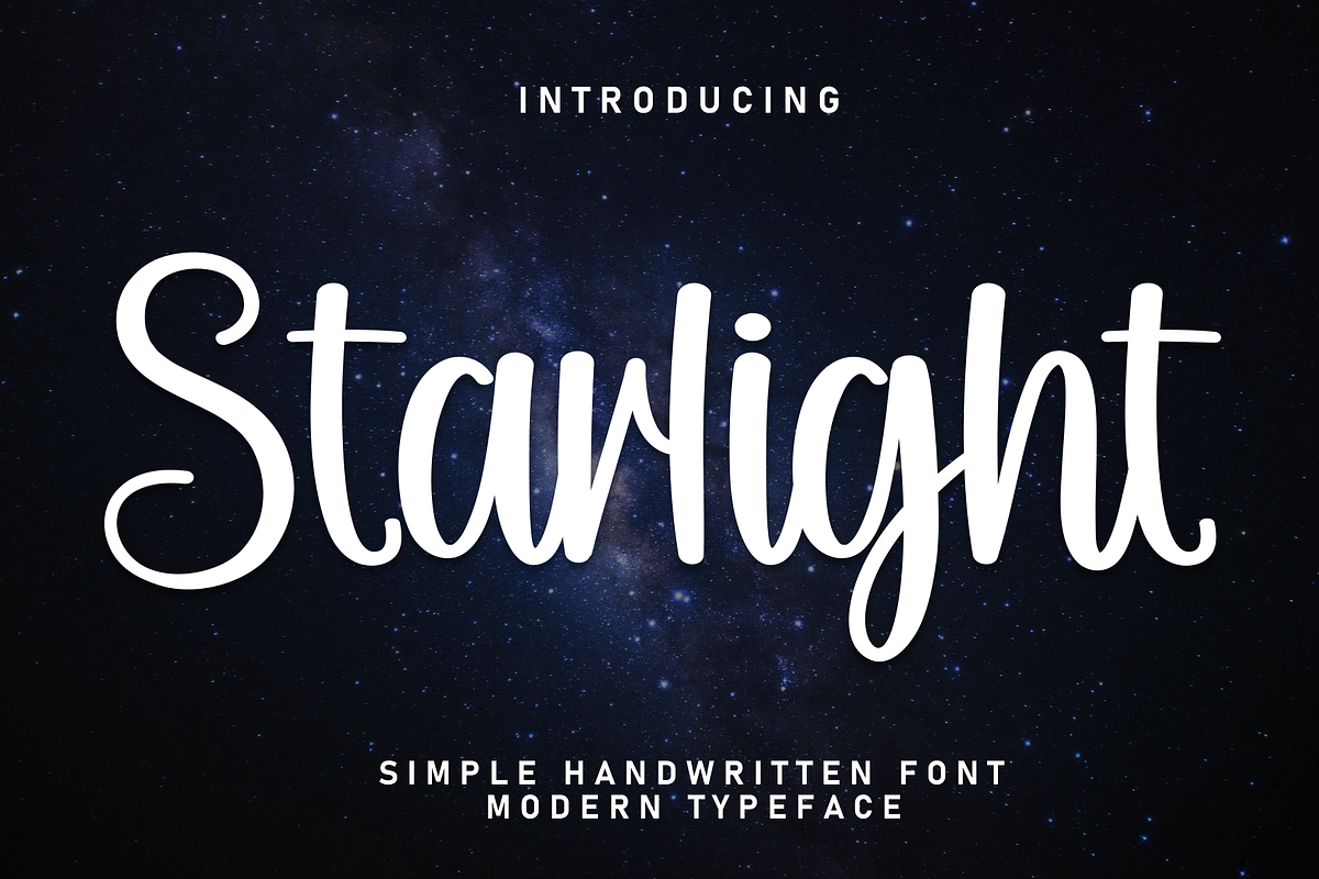 Starlight | Script Font, a Handwritten Font by Scratchones (Photo 1 of 8)