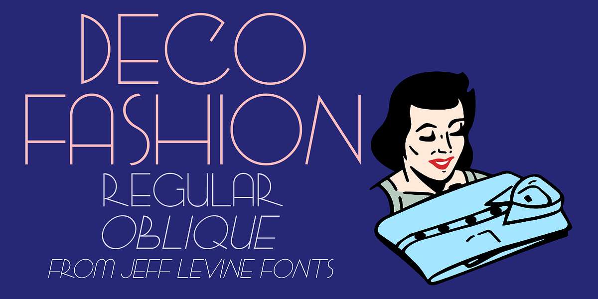 Deco Fashion, a Font by Jeff Levine Fonts (Photo 1 of 5)