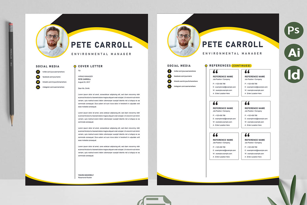 Clean Resume Design | CV Template, a Resume Template by Attractive Resume (Photo 3 of 3)