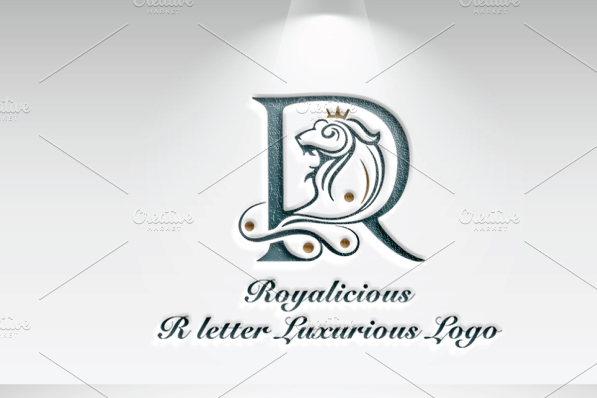 Royalicious R letter Luxurious lion, a Branding & Logo Template by FusionadCreates (Photo 2 of 6)