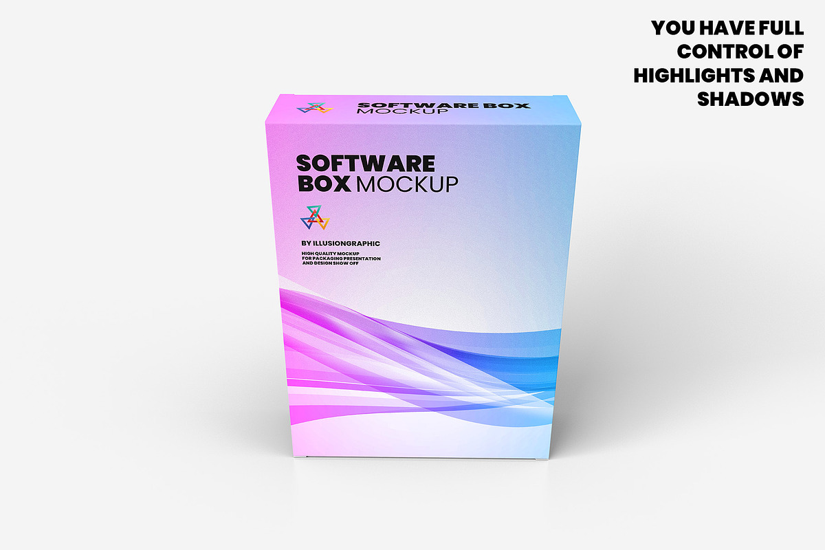 Software Box Mockup - 13 Views, a Packaging Mockup by Illusiongraphic (Photo 3 of 27)