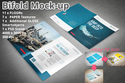 Bifold Brochure Mockup, a Print Template by MockUps Gallery (Thumbnail 1 of 6)