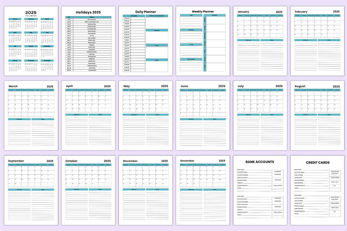 2025 Budget Planner For Canva, a Stationery Template by Shumaya (Photo 2 of 6)