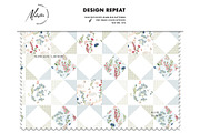 Swan Quilt Floral Patchwork pattern, a Pattern Graphic by Milatoo (Thumbnail 2 of 4)