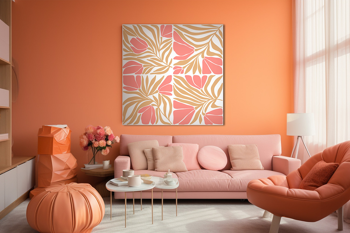 Peach Fuzz, abstract floral Patterns, a Pattern Graphic by ArtPavo (Photo 7 of 8)
