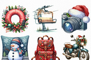 Christmas Travel Clipart, an Illustration by Craft Nest (Thumbnail 5 of 6)