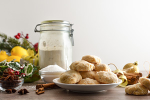 Cinnamon and anise cookies on Christmas table and isolated backg, a Food & Drink Photo by Davizro's Market