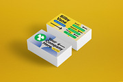 Blue Yellow Antidesign Business Card, a Business Card Template by graphicook (Thumbnail 4 of 6)