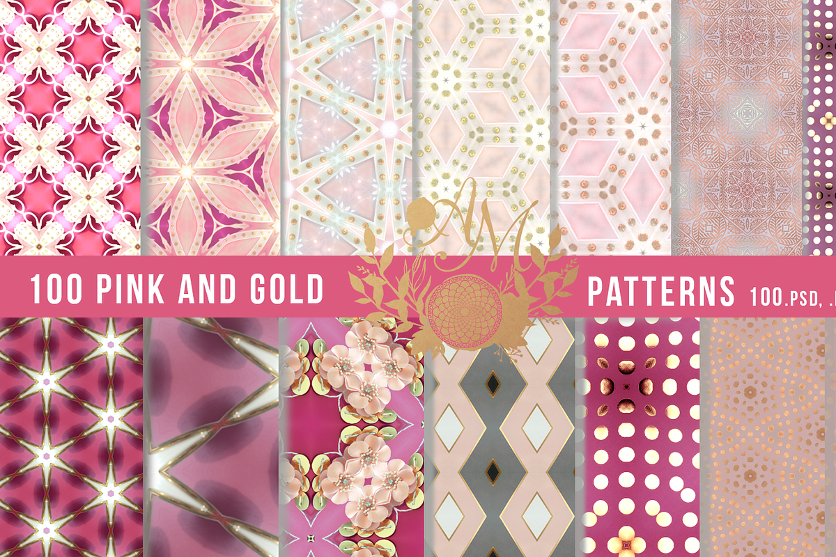 100+ Gold and Pink SEAMLESS 90% off!, a Pattern Graphic by TheLegacyBrandingCo (Photo 11 of 12)
