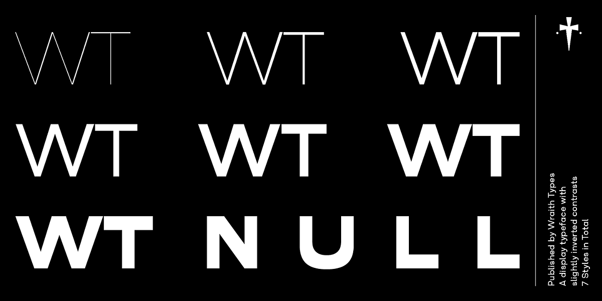 WT Null, a Sans Serif Font by Wraith Types (Photo 1 of 7)